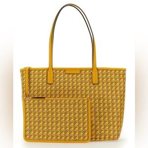 Tory Burch Ever-ready zip tote, coated canvas in yellow color. Never been used